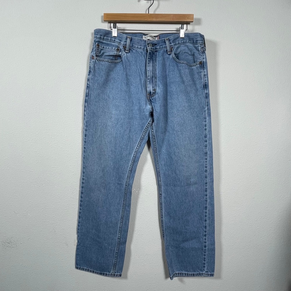 Levi's 505 Straight Fit Men 36x32 Blue Denim‎ Jeans Classic Workwear Casual Y2K